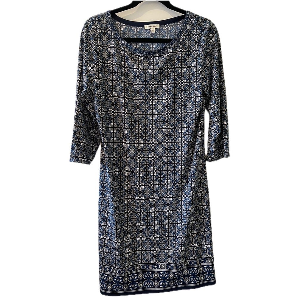 Max Studio Blue Dress Large